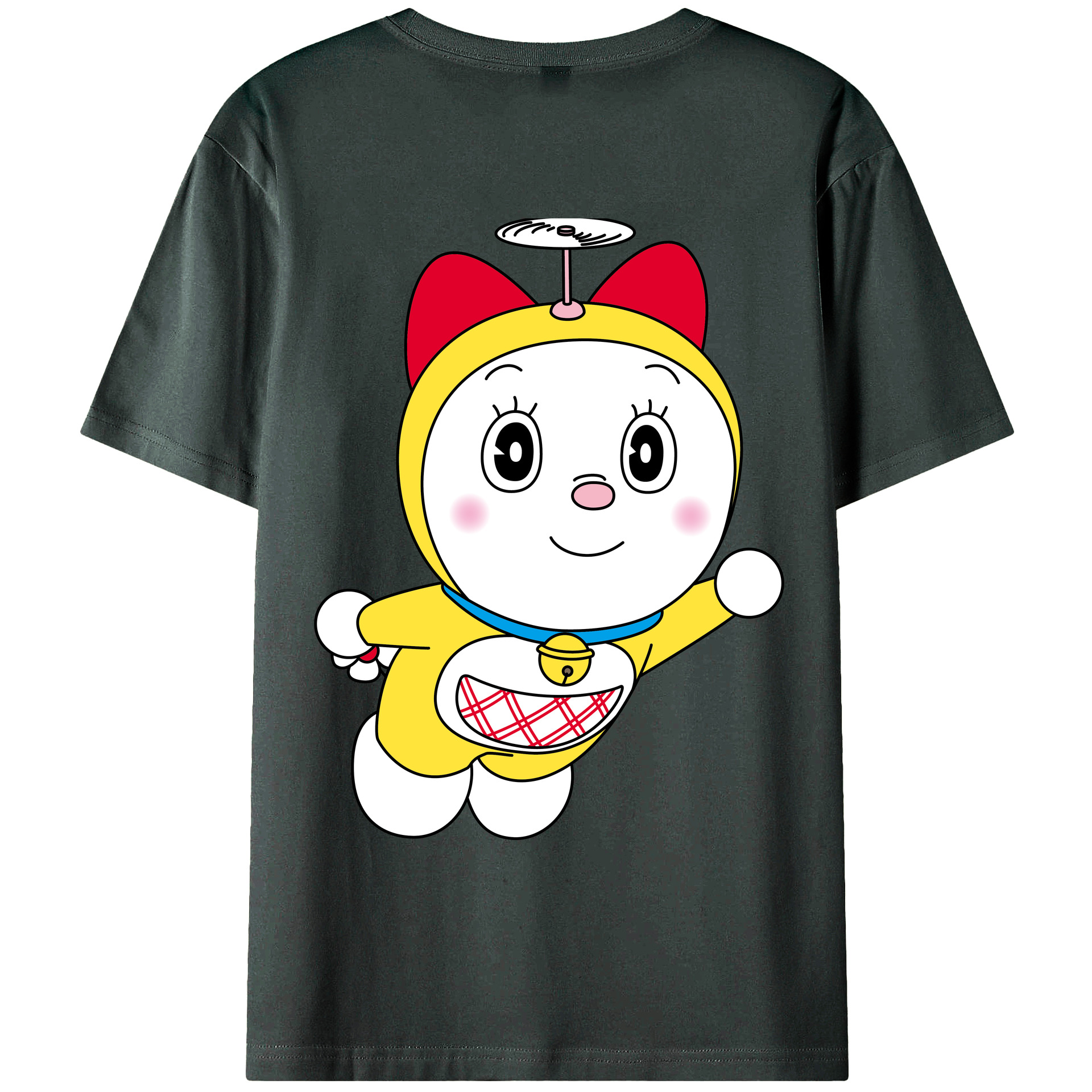 （画像用） ドラえもん ドラミ Doraemon Dorami 綿100％ メンズ半袖Tシャツ（バックプリント） 通気性